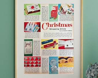 Vintage-Weihnachtsgeschenke-Versandkatalog aus den 1960er Jahren, Original-Zeitschriftenanzeigen