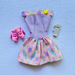 1994 Barbie Doll Genuine Tagged Sweet N Pretty Purple Candy Party Dress