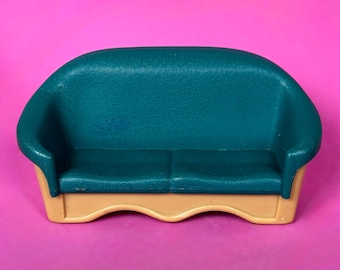 1993 Fisher Price Loving Family Dream Poppenhuis Woonkamer Groene Bank