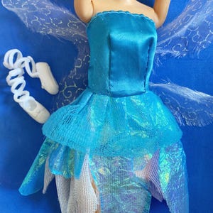 Barbie Doll Blue Ballerina Tutu with Slippers