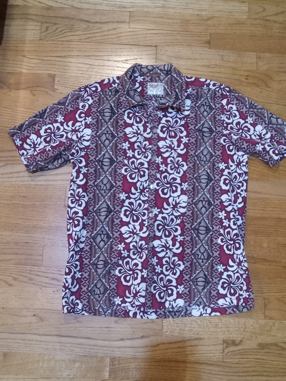 Vintage Mens Hawaiian Vintage Print Hawaiian Aloha Sh… - Gem