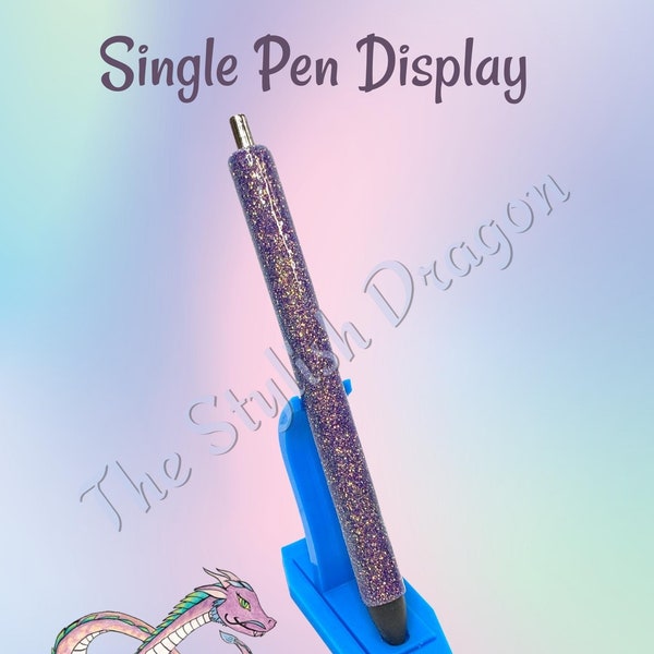 Pen Display Stand for Photography - Single Pen Display for UV Resin, Epoxy, Beadable Pens, Glitter Pens, Bling Pens - Vertical Pen Holder