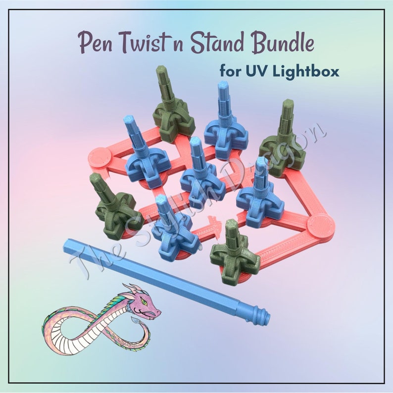 Original Pen Twist N Stand Bundle 9 Pen Stand for UV Resin Lightbox Pen