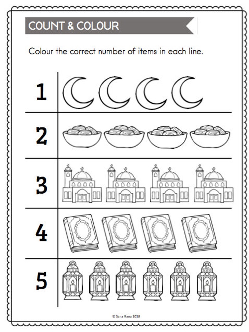 Ramadan activity pack worksheet printable download | Etsy