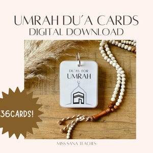 Download digital para impressão de cartões Umrah Dua