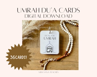 Umrah Dua Cards Printable Digital Download