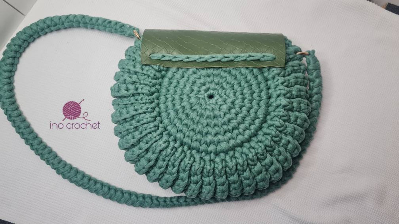 Sac rond au crochet Sac rond crochet sac bandoulière rond - Etsy France