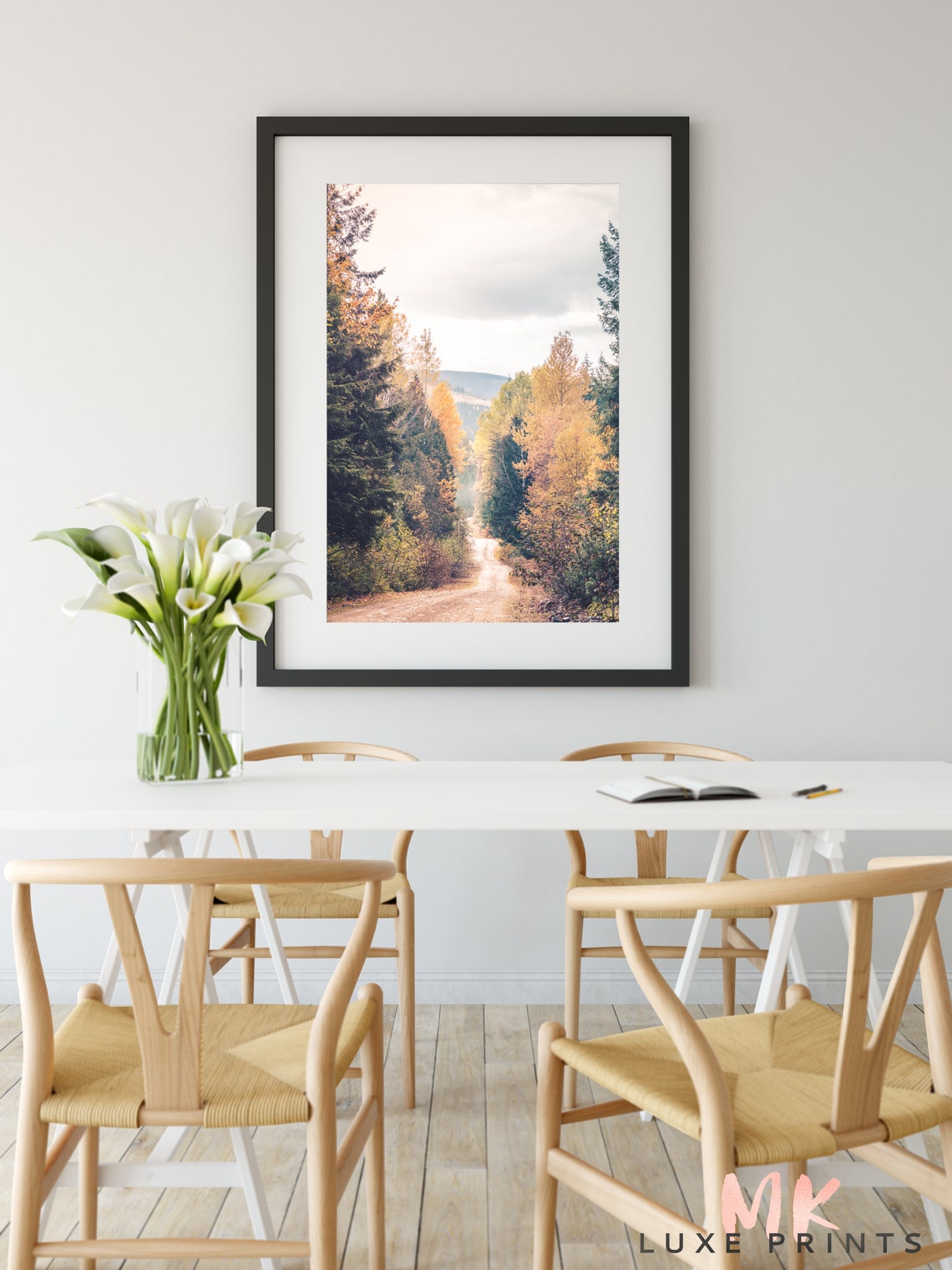 Printable Wall Art Autumn Forest Scenery Gallery Wall | Etsy