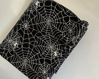 Tejido de lámina de poliéster para Halloween, telaraña