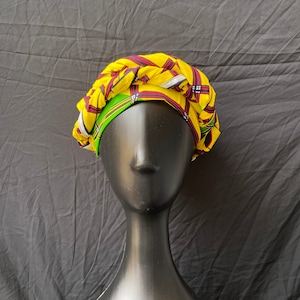 Envoltura de cabeza africana, envoltura de cabeza de impresión de cera africana, envoltura de cabeza de Ankara