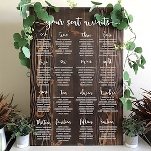 Your Seat Awaits, Wedding Seating Chart Sign - Wedding seating Sign -  Wooden Wedding Signs