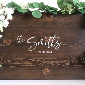 Rustic Wood Wedding Guest Book Alternative Sign