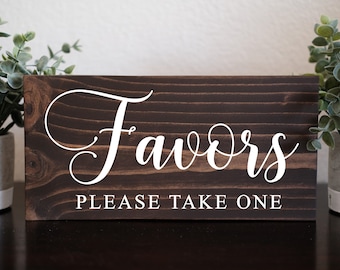 Favors wooden sign