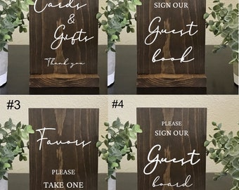 Casrds & Gifts, Please sign our guestbook, Favors, Please sign our guestboard, Wedding sign. Wood wedding sign,