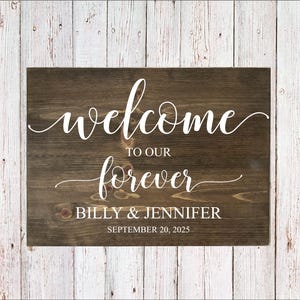 Rustic Wedding Welcome Sign: Custom Wood Photo Prop