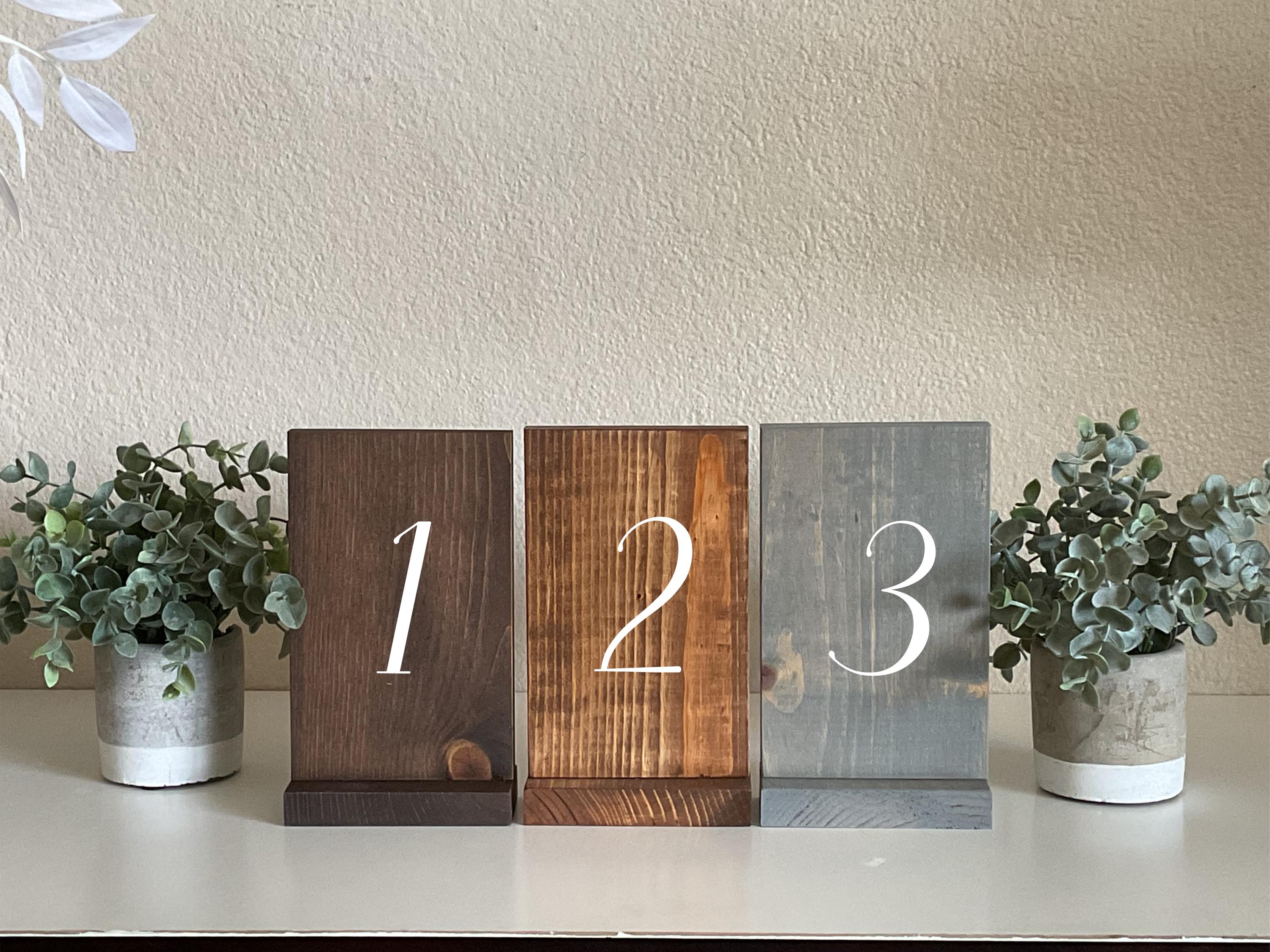 Wedding Table Numbers - Wedding Seating - Wedding Decor -  Wood Table Numbers - Wedding Signs - Rustic Wedding - Weddings - Table Decor