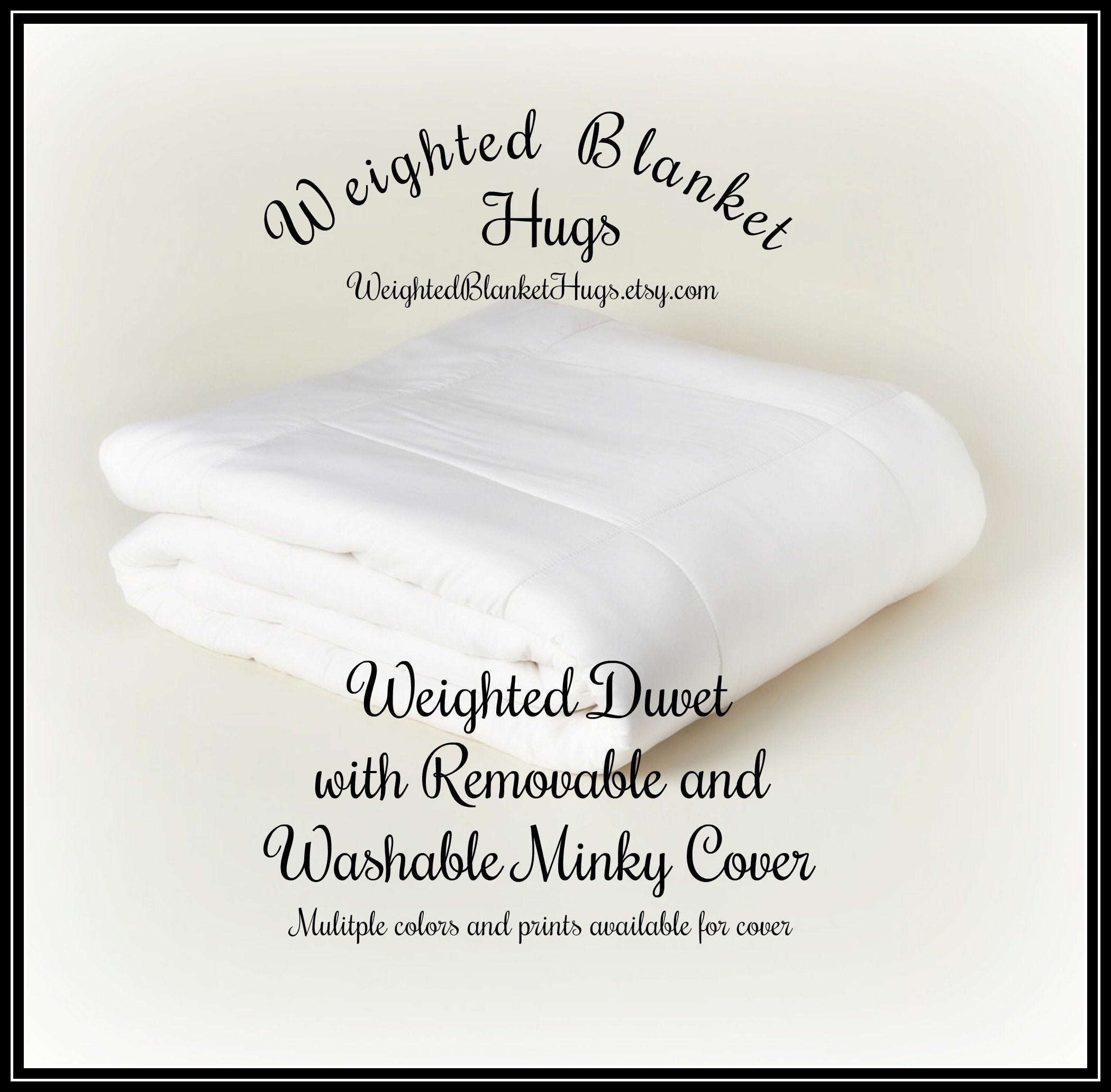 Weighted Blanket with Removable Washable Cover. Weighted | Etsy