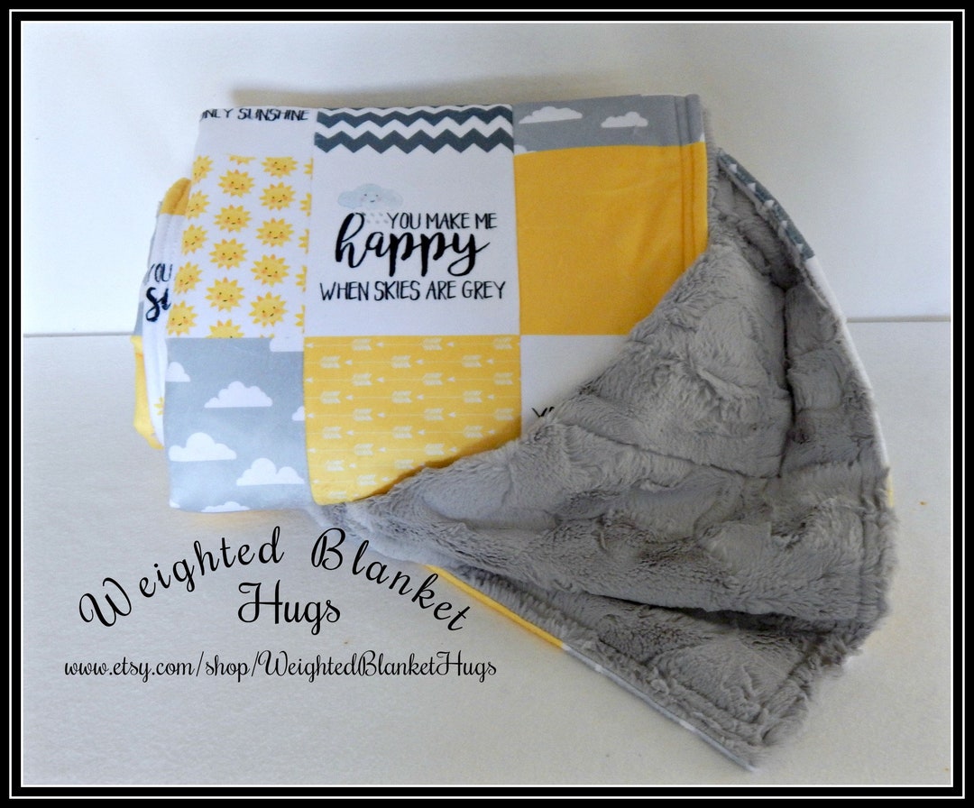 Weighted Blanket for Adults and Teens. Weighted you Are My Sunshine
