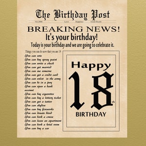 18 Birthday Poster