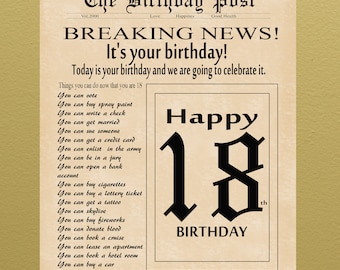 18 Birthday Poster