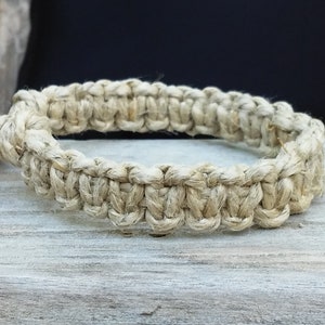 Thick Hemp Bracelet, Surfer Phatty Bracelet, Mens bracelet, Natural Hemp, Hippie Bracelet, Phat Hemp Jewelry, Beach Bracelet, Gifts for Men