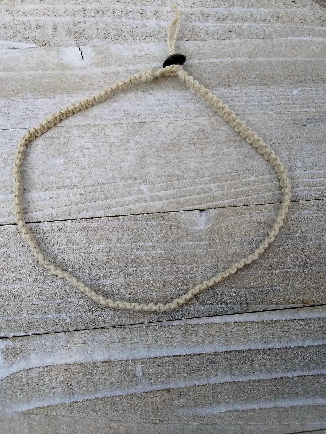 Hemp Choker Hemp Necklace Boho Surfer Choker Mens Hemp Etsy