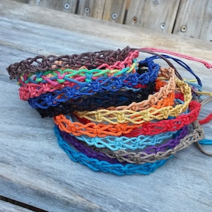Hemp Anklet, Boho Beach Anklet, Lacy Ankle Bracelet
