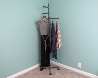 Standing Garment Rack, Clothing Rack, Clothes Rack, Industrial Pipe Clothing Rack, Clothes Rail