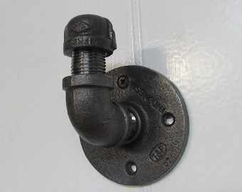Industrial Coat Hook, Purse Hook, Steel Hook, Pipe Hook, Steampunk Decor