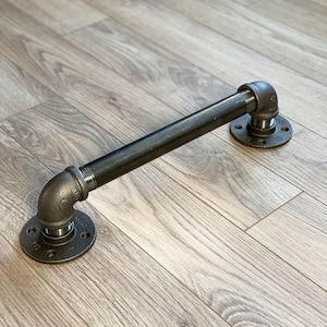 BOLD Door Handle with 1&quot; Pipe - Barn Door Pull - Barn Door Hardware - Rustic Handle - Industrial Handle