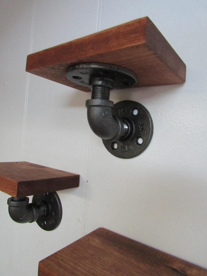 Small Display Shelves Speaker Shelf Rustic Pipe Shelf Etsy