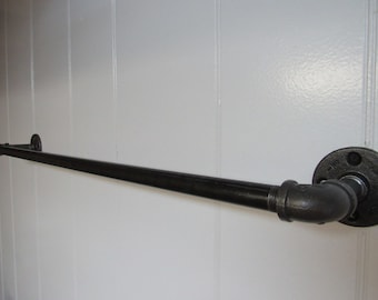 Towel Rack, Many Size Options, Towel Bar, Pipe Towel Bar, Bathroom Storage, Towel Holder, Steampunk Decor, Industrial Funiture