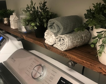 Floating Wood Shelves, Pipe Shelf, Wall Shelf, Book Shelf, Hanging shelf, bathroom shelf,  Industrial Shelf, Shelf Bracket, Wall Shelves