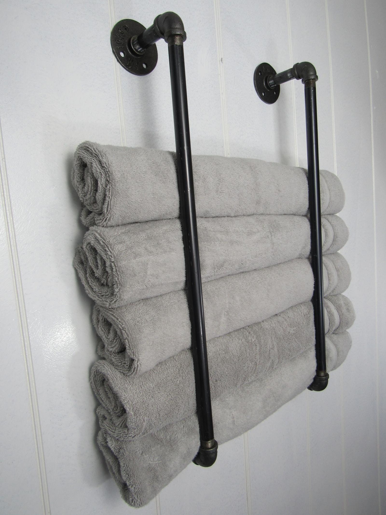 Vertical Towel Rack Dual Towel Holder Bathroom Towel Holder - Etsy Singapore