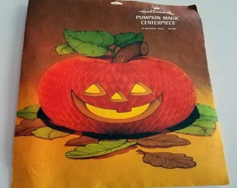 Vtg Hallmark Halloween Gunther Ghost Slide Whistle Pumpkin Jack-O-Lantern 1979 