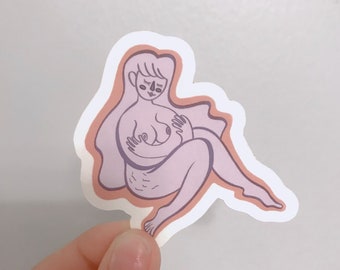 Body Positive Sticker: Your Body is Art (waterproof vinyl decal)