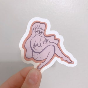Your Body is Art, Sticker (laptop sticker, water bottle sticker, body positive, die cut sticker, waterproof sticker, positivity sticker)