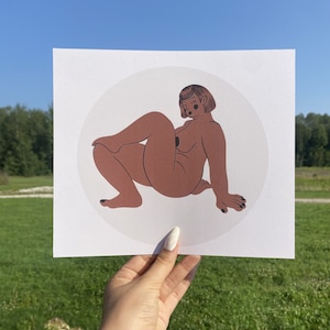 Love Your Curves: Self Love Art Print, Body Positive Print, Female Body, All Bodies Are Good, Feminist Art, Bathroom Signs, Bedroom Print