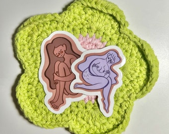 Paquete de pegatinas: Mujeres con positividad corporal (vinilo impermeable)