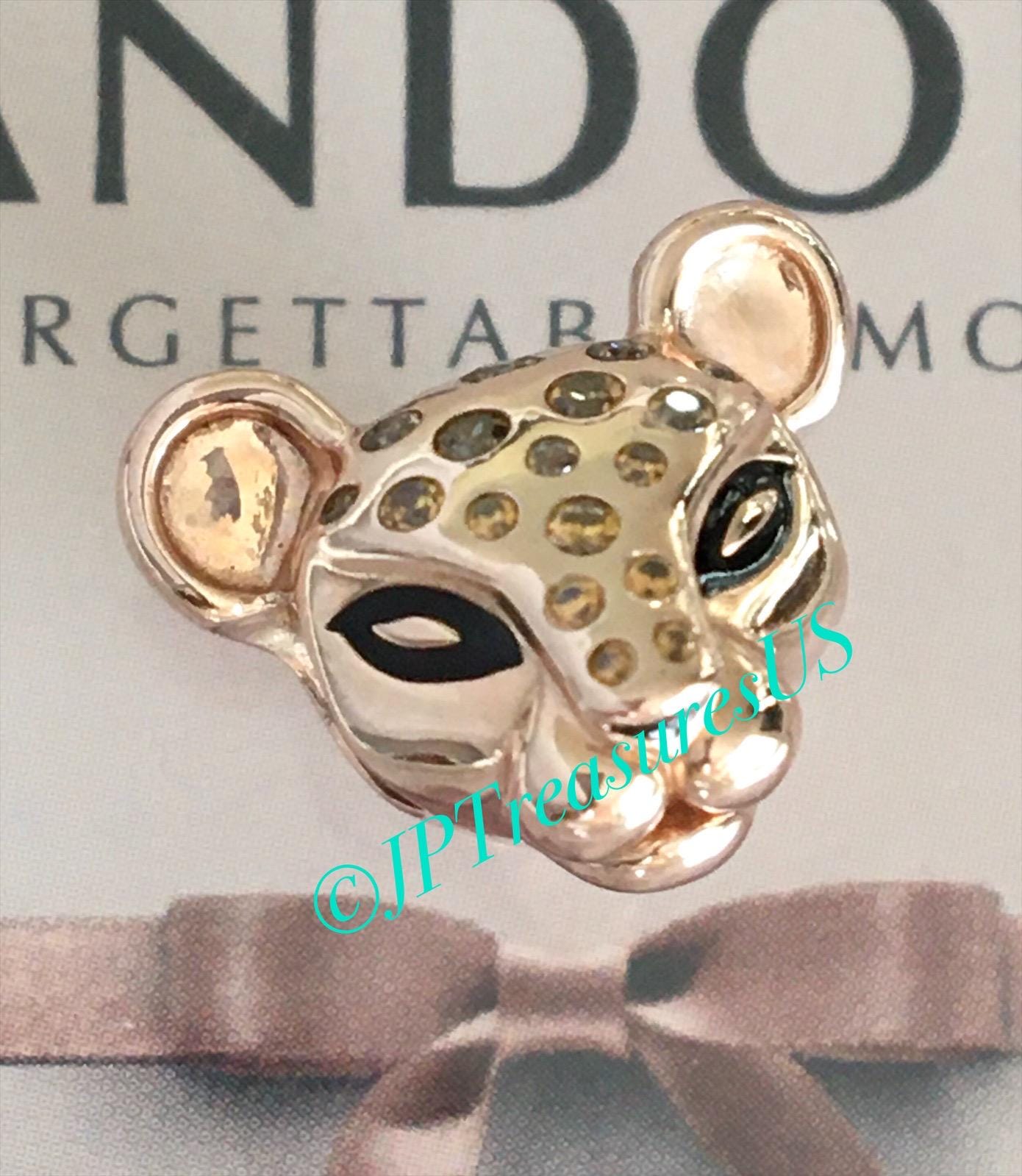 Authentic Pandora Rose Sparkling Lion Princess Charm Pandora Rose Gold  Plated Enamel And Cubic Zirconia Pandora Charm Free Shipping