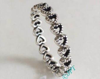 Pandora Band of Harts Ring Size 54 (Size 7 in US) Pandora Ring Free Shipping