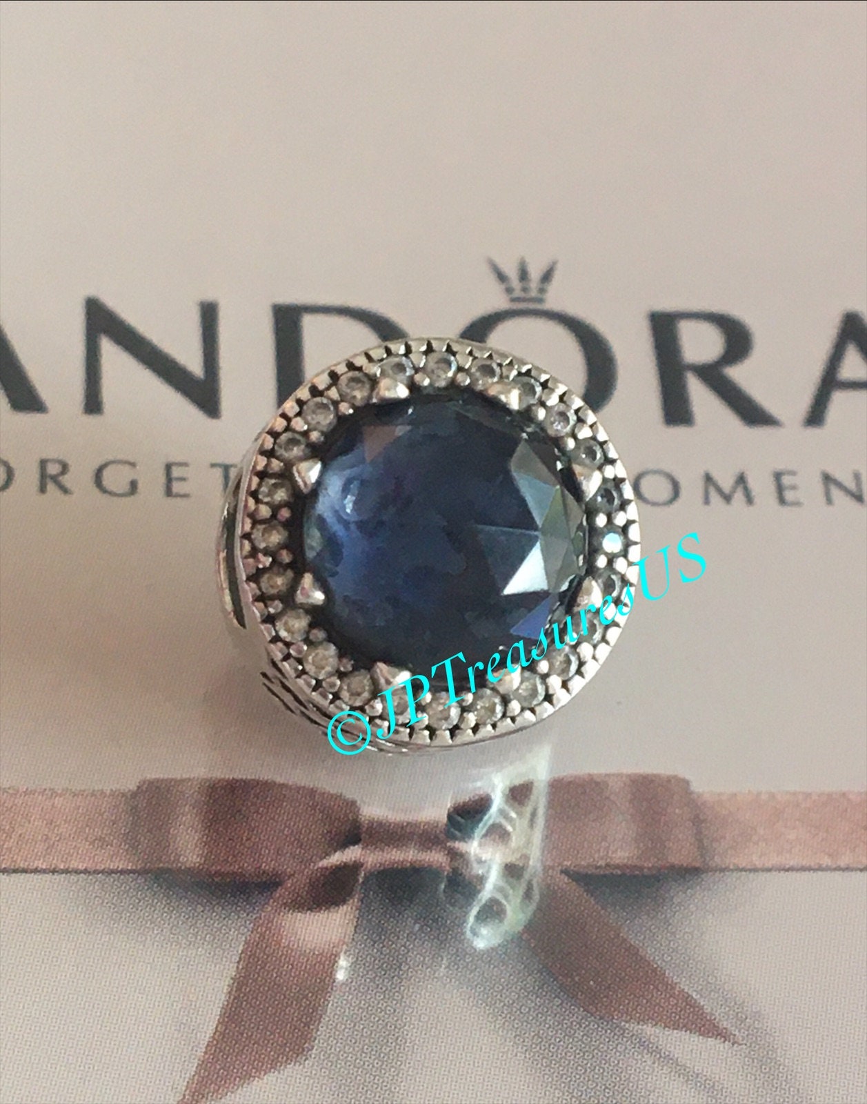 Midnight blue radiant hearts charm discount