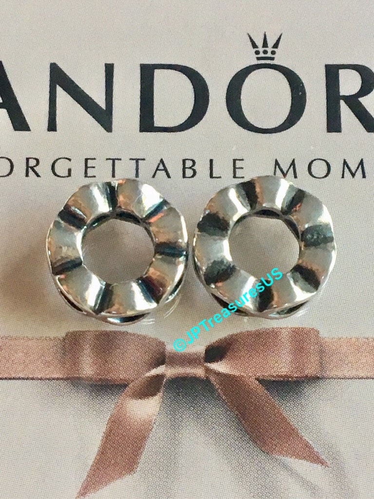 2 Authentic Pandora Open Sky Spacers Retired Pandora Charms Etsy