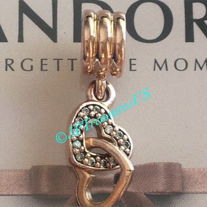 Pandora rose shop interlocked hearts