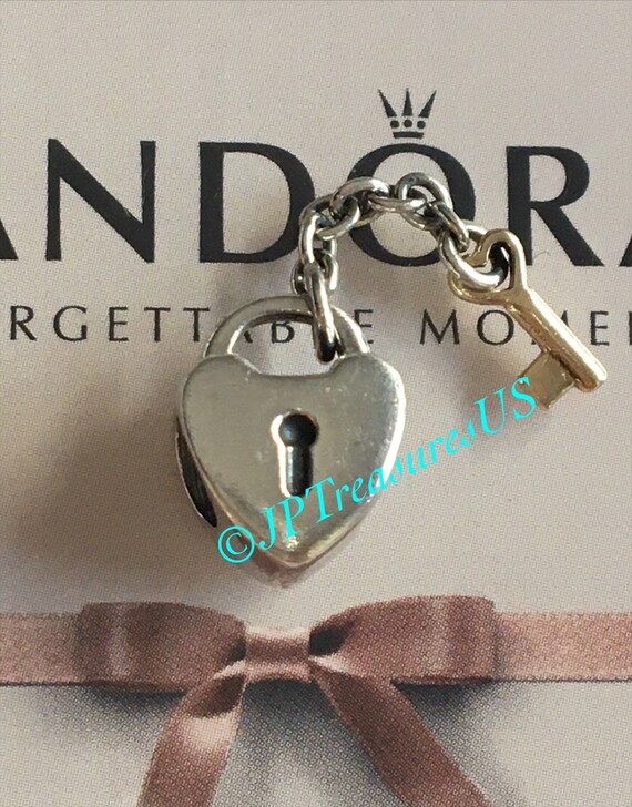 Pandora Key to Heart Charm Pandora Lock Charm Two -