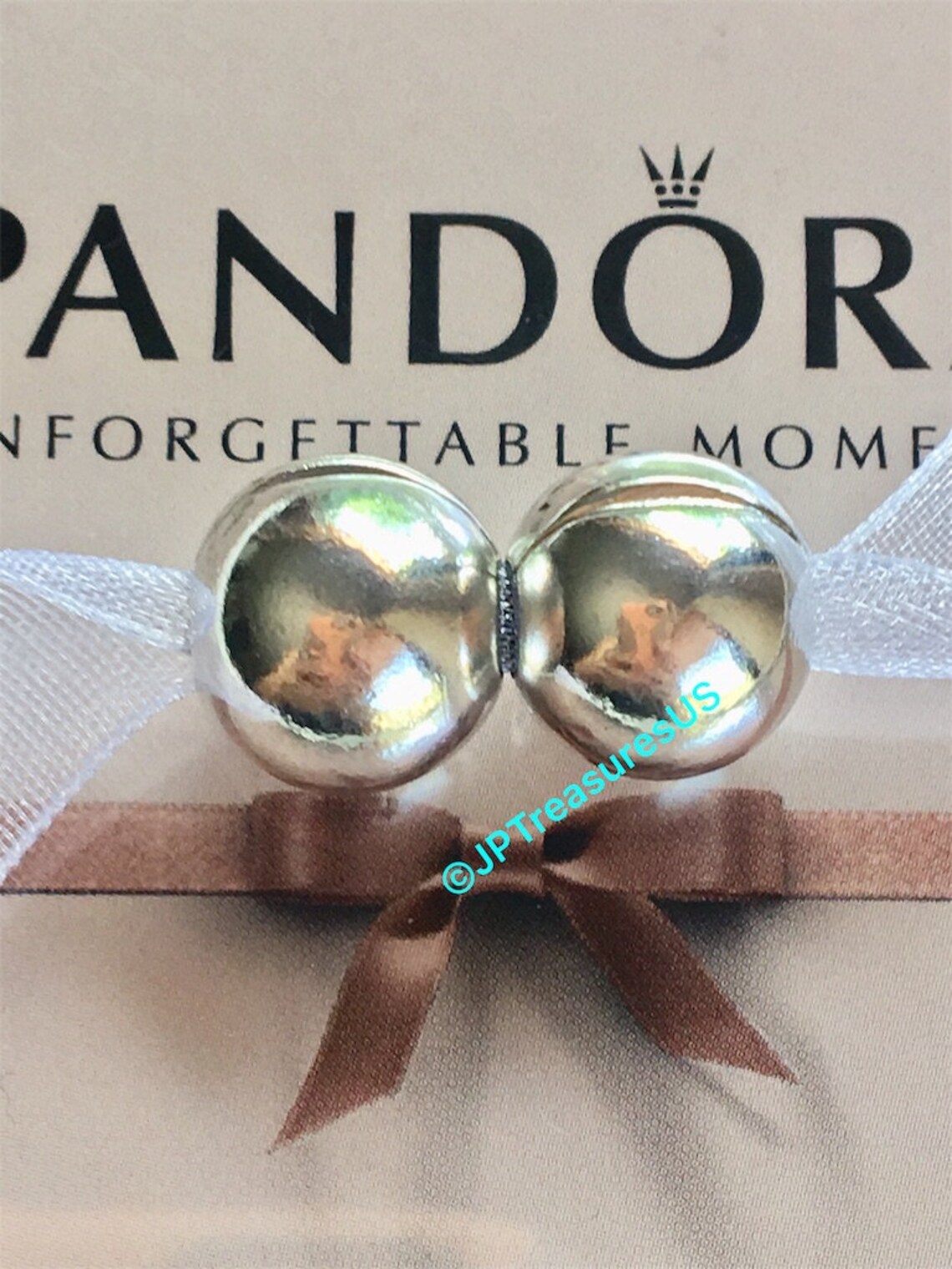 2 Authentic Pandora Silver Sphere Clips Retired Pandora Clips Etsy