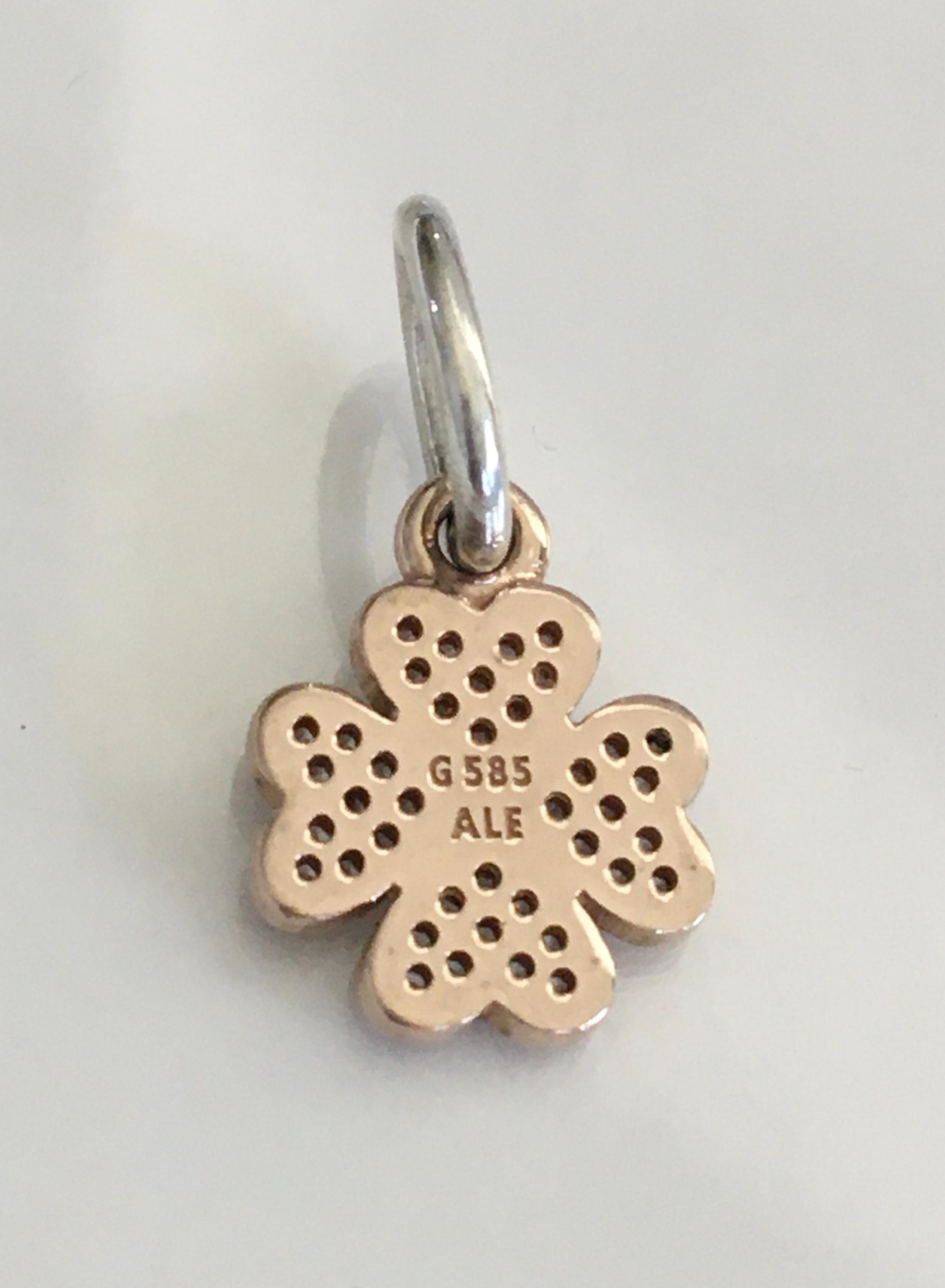 Pandora Symbol of Lucky in Love Rose Gold Dangle Charm Pandora
