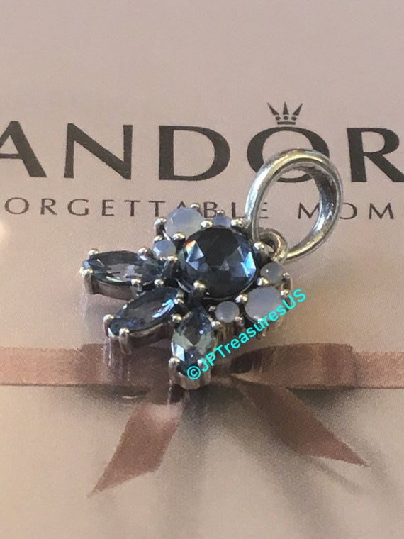 Authentic Pandora Patterns of Frost Pendant Charm Blue Multi Color