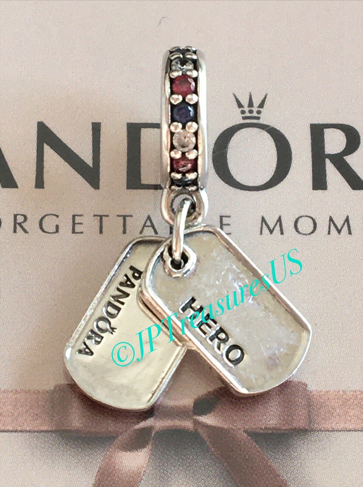 Pandora hero dog tag charm deals
