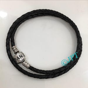 Leather Bracelet Double Black Pandora Bracelet Homme Cuir Pandora